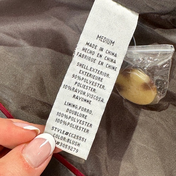 Thread & Supply peacoat warm layering tailored fit double breasted blush M - Picture 12 of 14